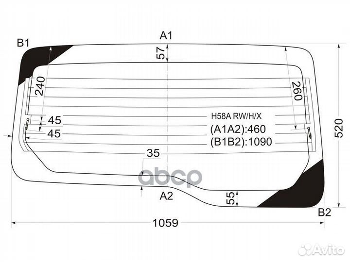Стекло заднее с обогревом mitsubishi pajero MIN