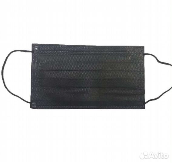 Маски черные для лица 50шт упаковка