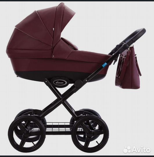 Коляска 2 в 1 эко кожа indigo aroteam cocoline