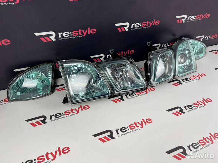 Фары Lexus LX470 Галоген Зеленые