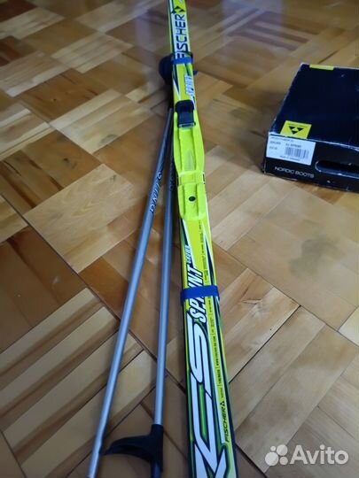 Комплект fisher лыжи ботинки палки