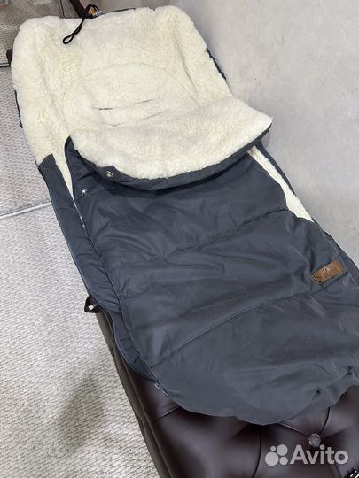 Зимний конверт в коляску на овчине