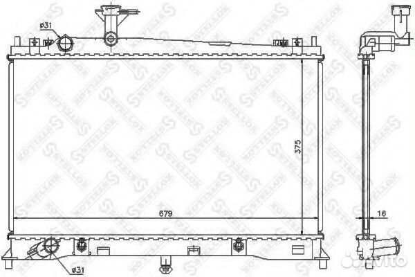 Радиатор 1025851SX stellox