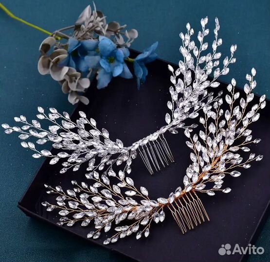 Свадебное украшение для волос. Свадебный гребень