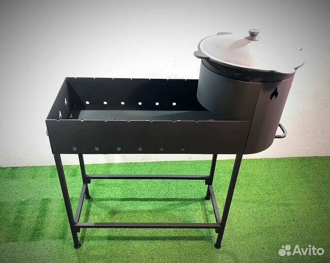 Мангал разборный с печкой под казан