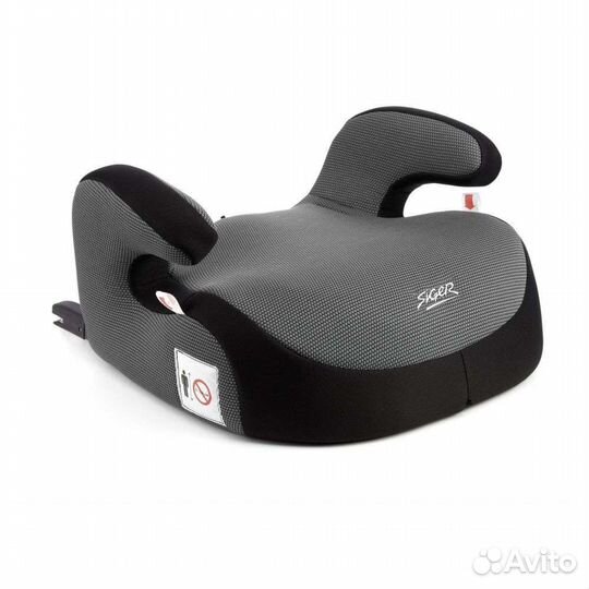 Детское автокресло бустер Siger isofix, серый
