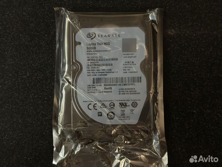 Жесткий диск seagate 2.5 500gb