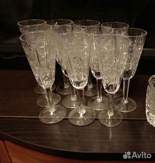 Рюмки/стопки хрустальные СССР. 14 см