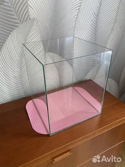Аквариум куб 30л свет фильтр и грунт