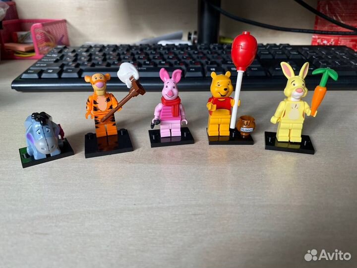 Винни Пух игрушки фигурки для Лего, 5 шт