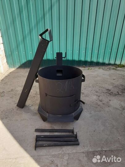 Казан 16литров печь с трубой