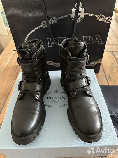 Ботинки Prada 37,5 оригинал женские