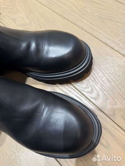 Кожанный ботинки женские