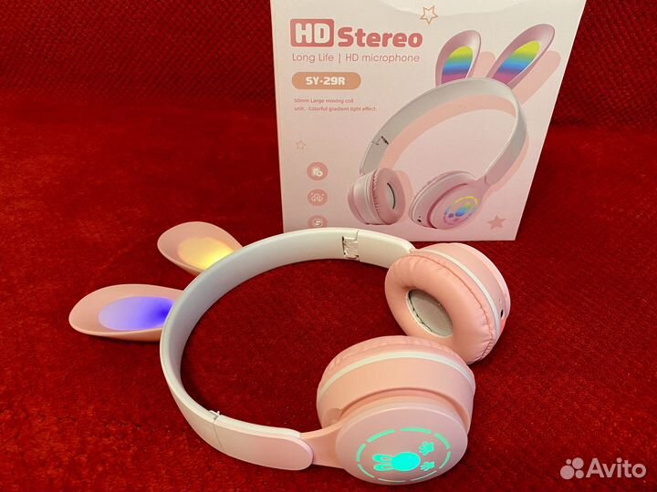 Беспроводные наушники детские светящиеся