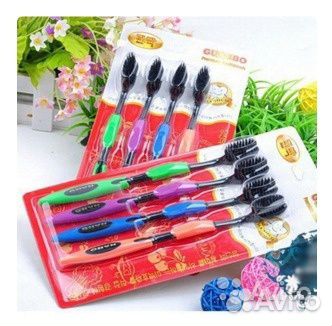 Зубные щетки Бамбуковые (набор из 4 штук)