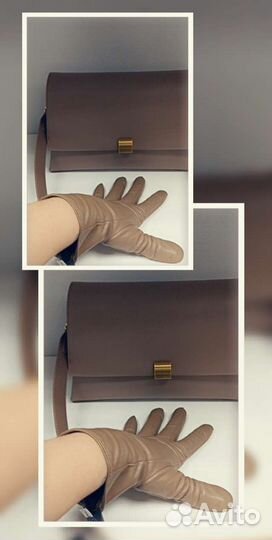 Перчатки женские кожаные новые