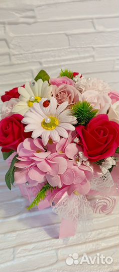 Букеты из ароматных мыльных цветов