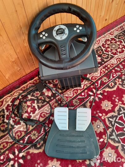 Игровой руль с педалями для пк