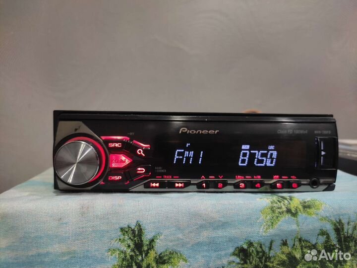 Магнитола pioneer mvh 280fd. 100вт на канал