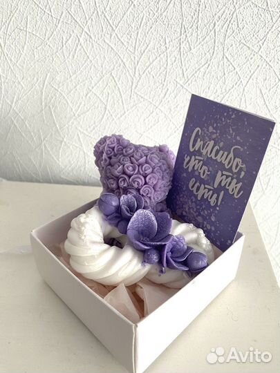 Мыло подарочное «Мишка из роз»