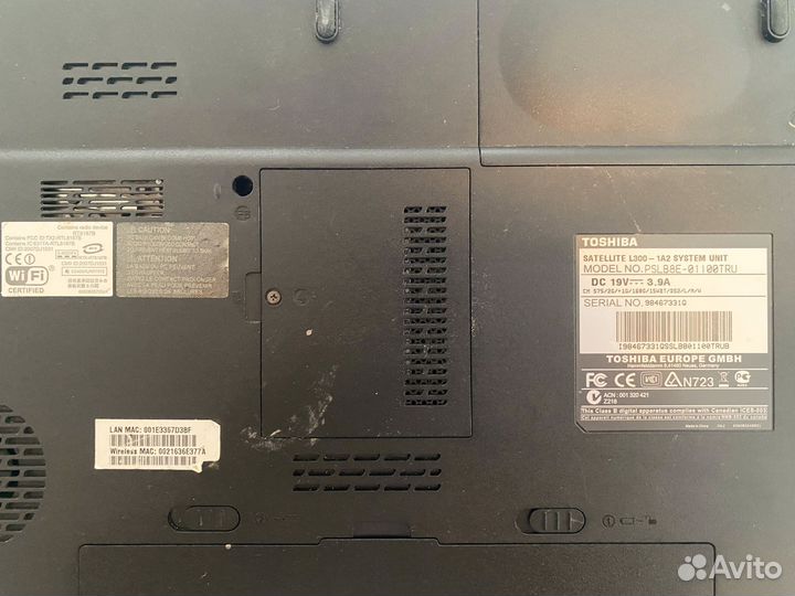 Toshiba ноутбук на запчасти