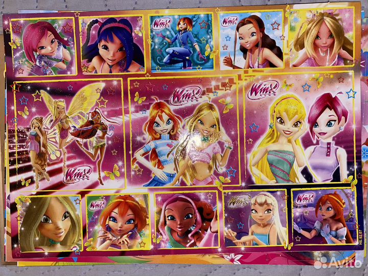 Наклейки Винкс и принцессы Дисней 7 листов