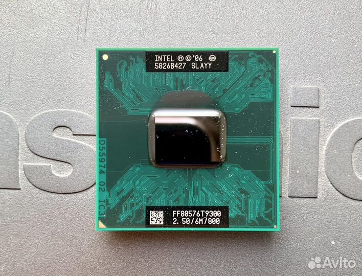 Процессор для ноутбука Intel T9300 2,5Ггц/6Мб/800