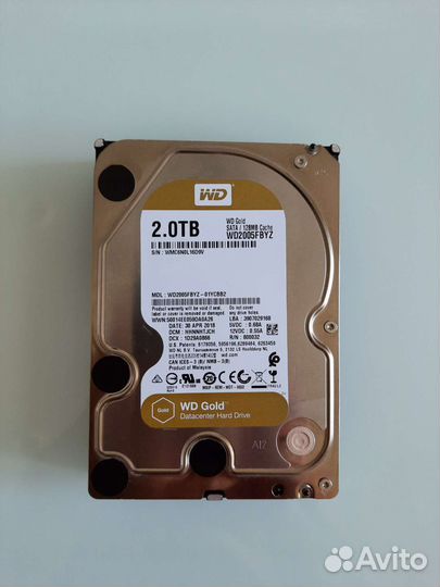 Жесткий диск WD Gold 2 Тб WD2005fbyz