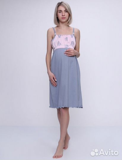 Комплект женский халат и сорочка для беременной