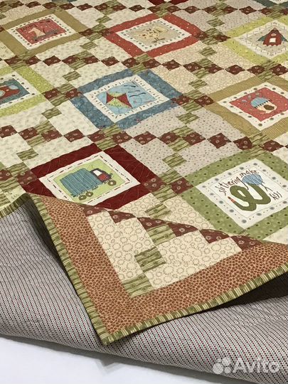 Плед (одеяло) детский лоскутный стеганый