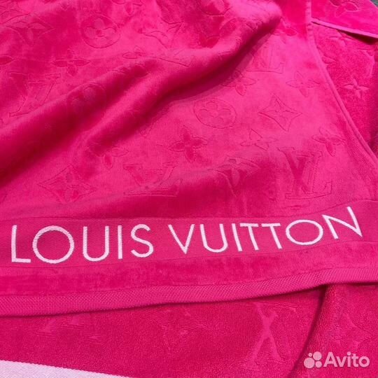 Louis vuitton полотенце махровое розовое Луи Витон