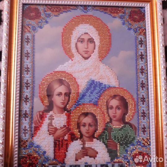 Продам икону вышитую бисером