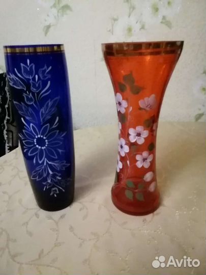 Вазы цветное стекло