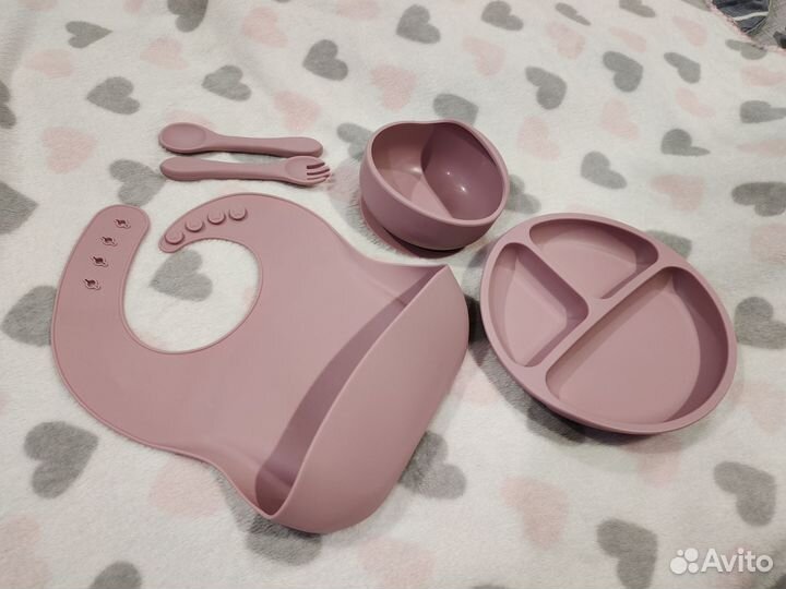 Набор силиконовой детской посуды