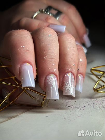Маникюр наращивание ногтей гель лак