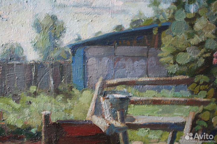 Картина маслом на холсте пейзаж в раме