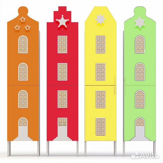 Детские шкафчики. Шкаф в раздевалку детского сада