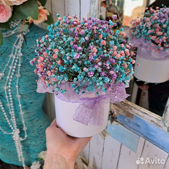 Коробочка с гипсофилой