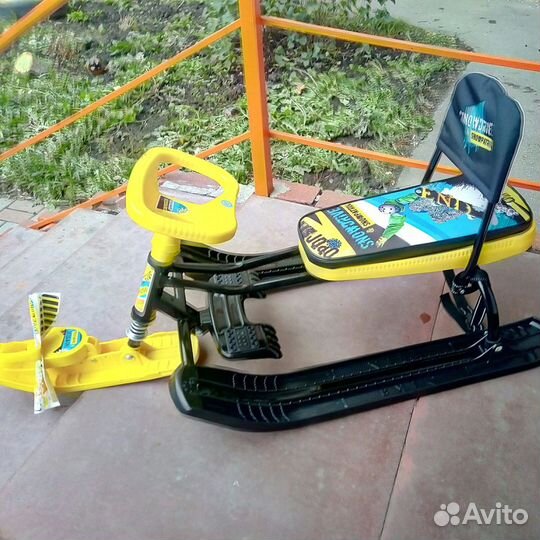 Новый снегокат тимкаспорт 4-1 со спинкой, до 100кг