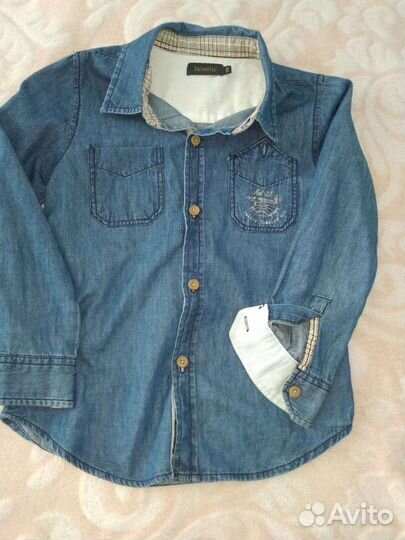 Рубашка джинсовая стильная для мальчика