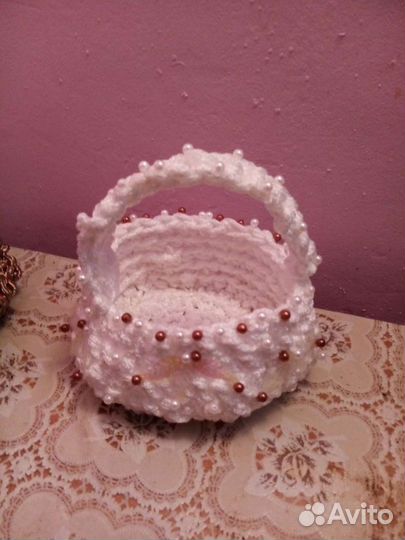 Вязание на заказ. Корзины, шкатулки