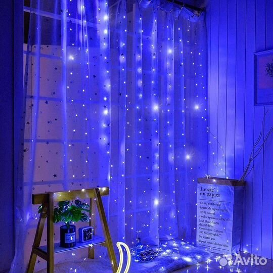 Гирлянда штора 3х3