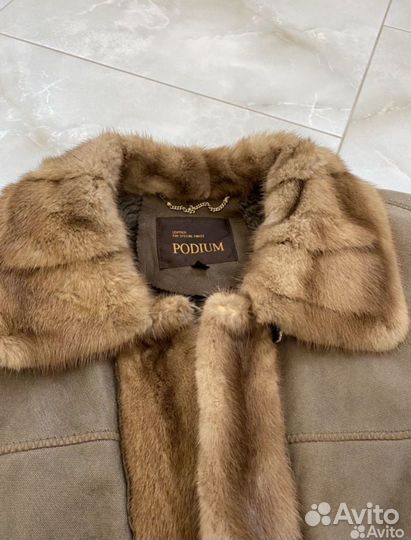 Дубленка натуральная с норкой