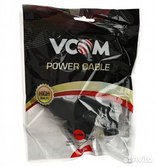 Переходник питания UPS(ибп) - розетка, 15см, Vcom