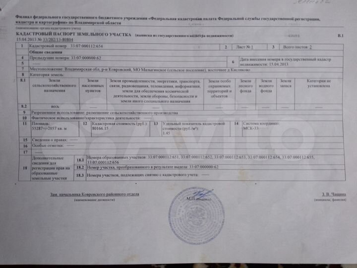 Участок 5,53 га (СНТ, ДНП)