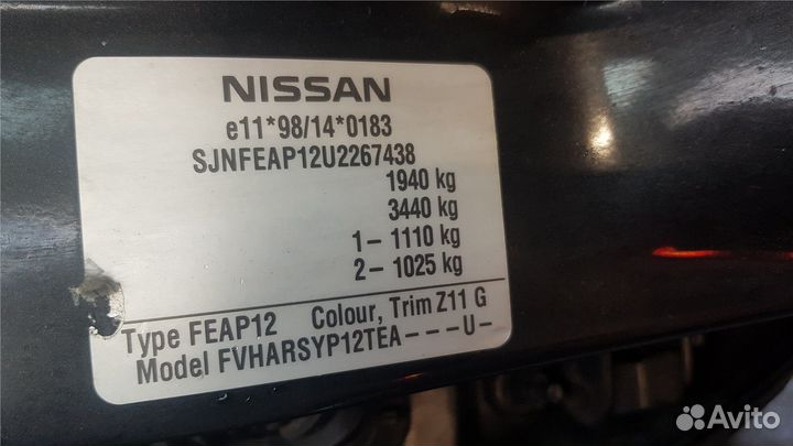 Разбор на запчасти Nissan Primera P12