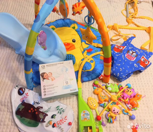 Коврик, прыгунаи, молотком, мобиль, горка, круг