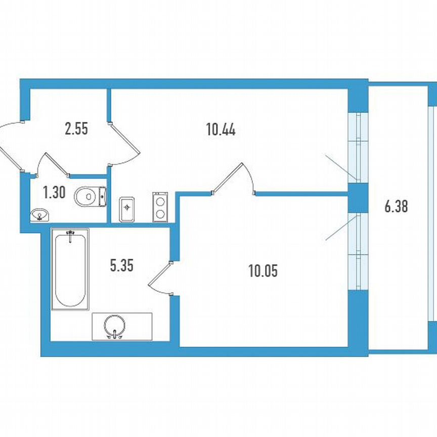 1-к. квартира, 31 м², 2/18 эт.