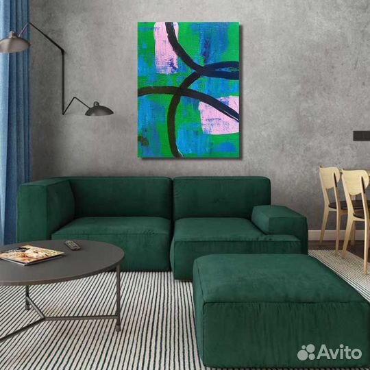 Картина абстракция на холсте акрилом