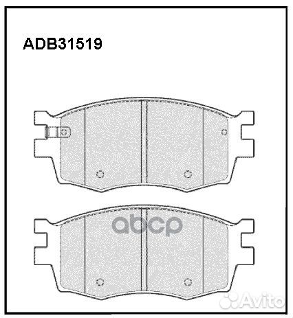 Колодки тормозные дисковые перед ADB31519 A